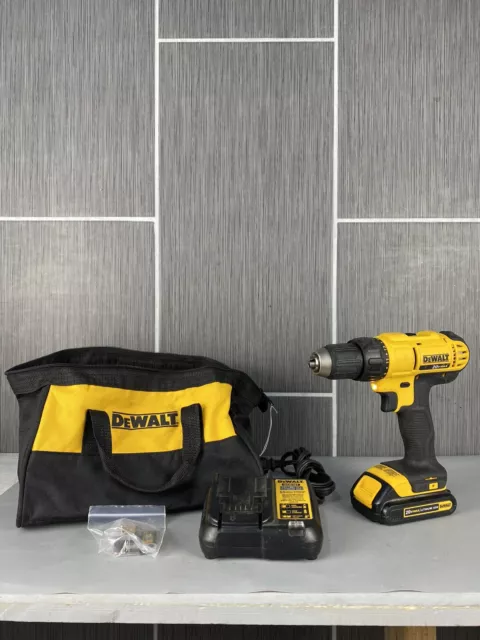 DEWALT DCD771C2 20V 1/2” Cordless Drill Kit W/ Battery Dcb203 & Charger Dcb 107