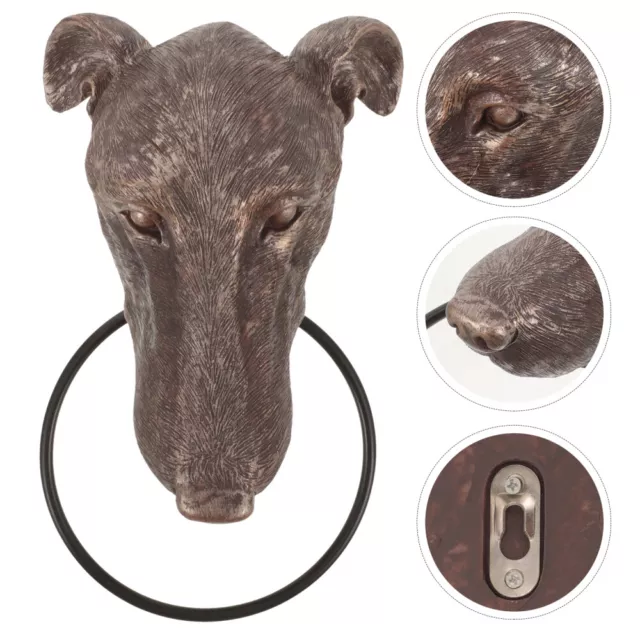 Botones de puerta de resina con imitación de cabeza de perro para cajones de muebles