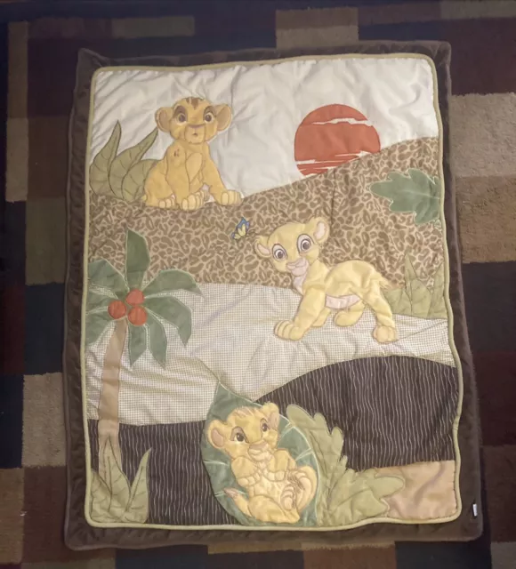 Disney Lion King Crib Quilted Blanket/ Tapestry. Simba’s Wild Adventure! Gift!
