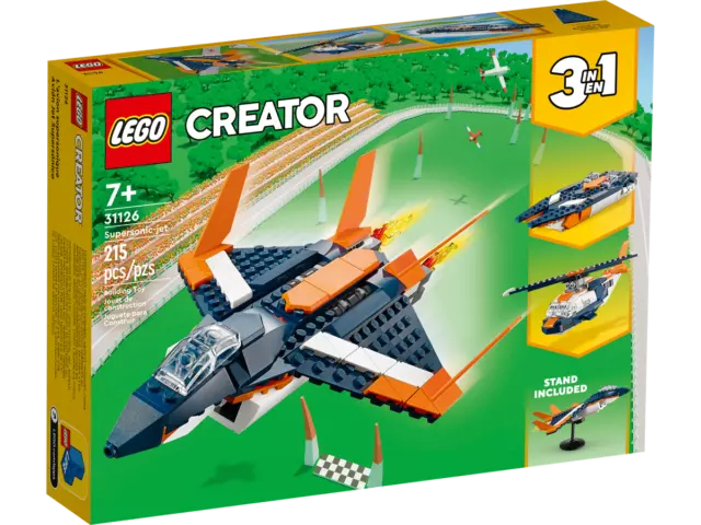 LEGO Creator 31126. Reactor Supersónico 3 en 1. 215 piezas. Más de 7 años