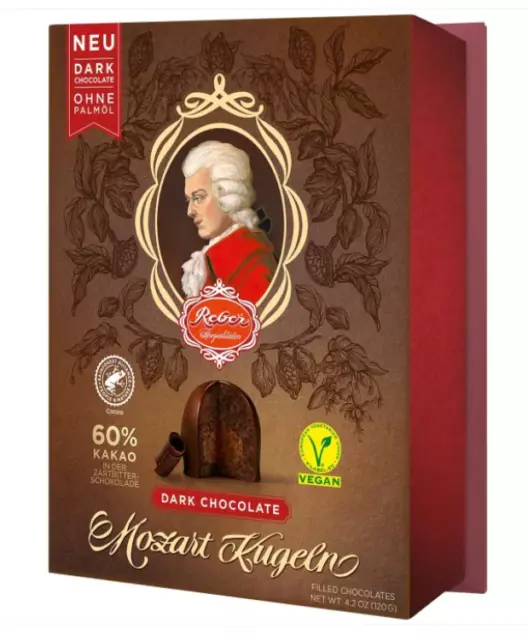 Reber Marzipan Chocolates Dark Gift Box 120g / Mozart Kugeln