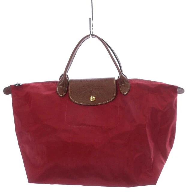 Longchamp Le Preage Tote Bag Handbag Nylon Red /Yo16 Women