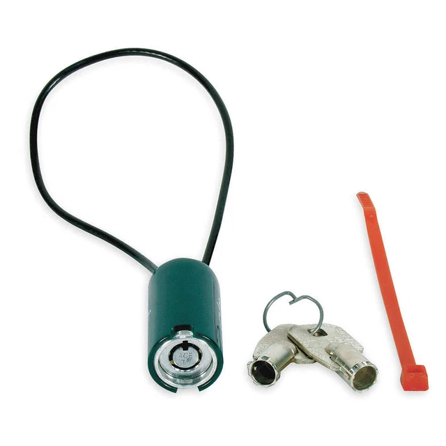 COMPX CHICAGO C4201-4-KA-6255 Locking Key Holder,4 In,Black,KA 6255