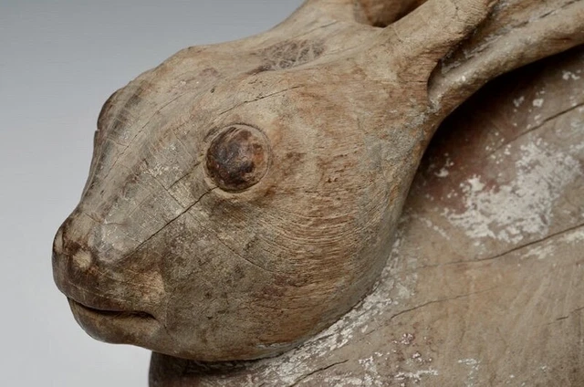19th Century, Mandalay, Antique Burmese Wooden Rabbit 2