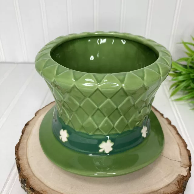 YANKEE CANDLE LEPRECHAUN Hat Large Jar Candle Shade Green Shamrocks $19 ...