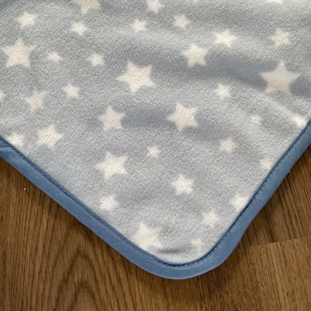 Mothercare Space Dreamer Blue White Stars Fleece Blanket BNWOT 2