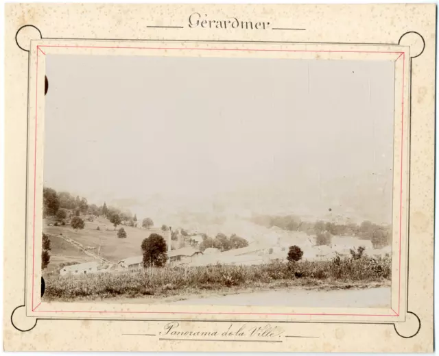 France, Gérardmer, panorama de la ville  vintage silver print Tirage argen