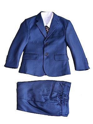 Boys Suits 5 Piece Wedding Suit Prom Page Boy Formal Party Blue Grey 2-12 Years