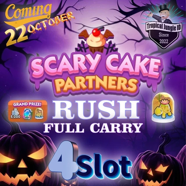 🔥 RUSH 🔥 4 SLOT Monopoly Go SCARY PARTNERS ⚡️Fast Respond⚡️ 46.88