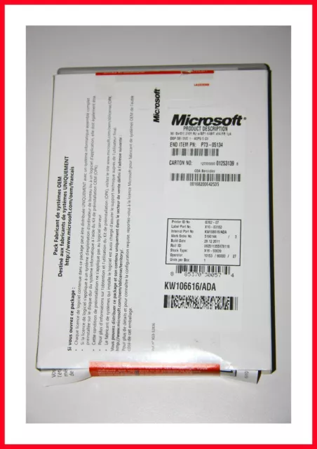 windows server 2008 standard R2 64 bits DVD FRENCH  CAL 5 clients   KIT COMPLET