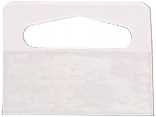 Merchandise Hang Tab in Clear 1-1/2 W X 1-1/4 H Inches - Pack 100