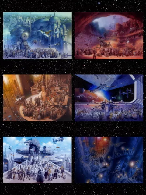 V3691 Star Wars Epic 6 Films All Characters Trilogy Decor WALL POSTER PRINT AU