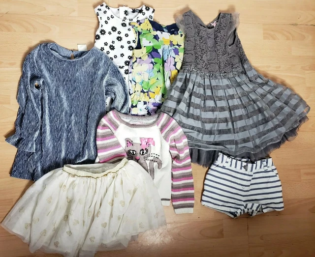Cardigan Abito Zara Gap Next H&M Ragazze Joblot Rosa Grigio Età 4-5 Anni