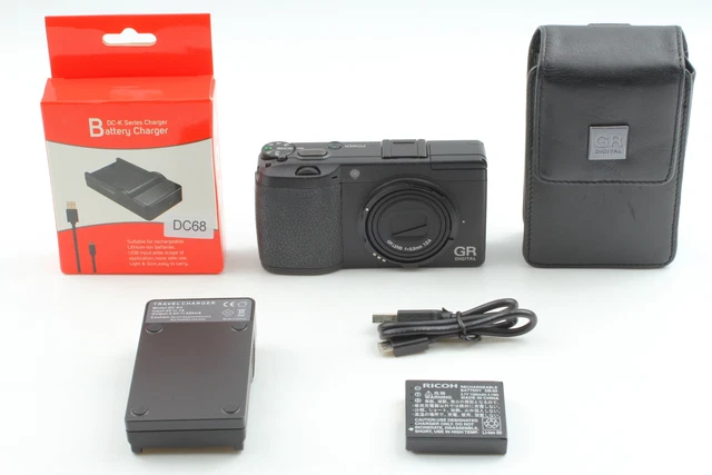 [Near MINT+] RICOH GR DIGITAL II 10.1MP Digital Camera Black From JAPAN