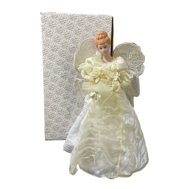 Franklin Heirloom Dolls 18" Tall Angel Porcelain Doll W/ Box