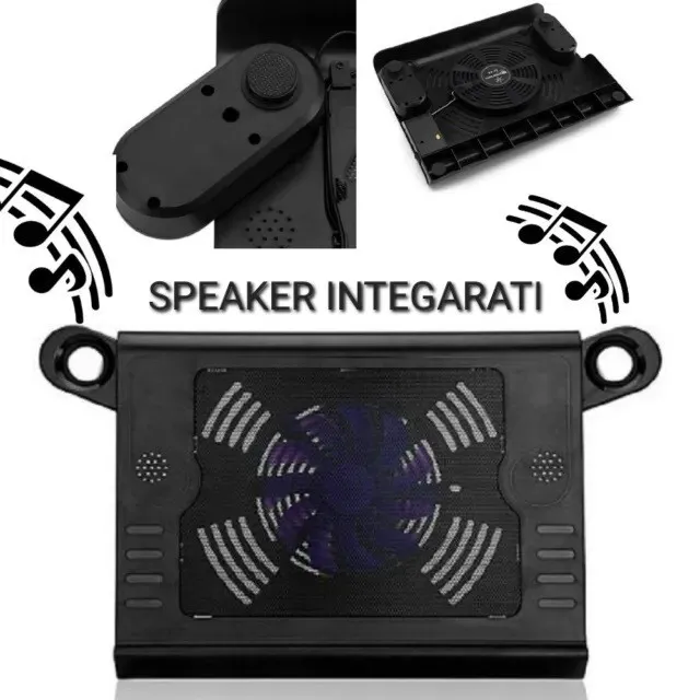 Dispositivo Di Raffreddamento Per Notebook Laptop Con Speaker Incorporati Nuovo