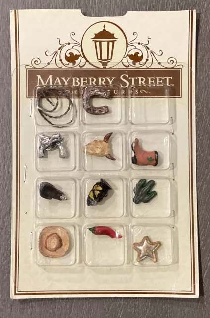 MAYBERRY STREET DOLLHOUSE Miniatures LOT of 11 Cowboy Western Figures NIP  1:24 $34.99 - PicClick