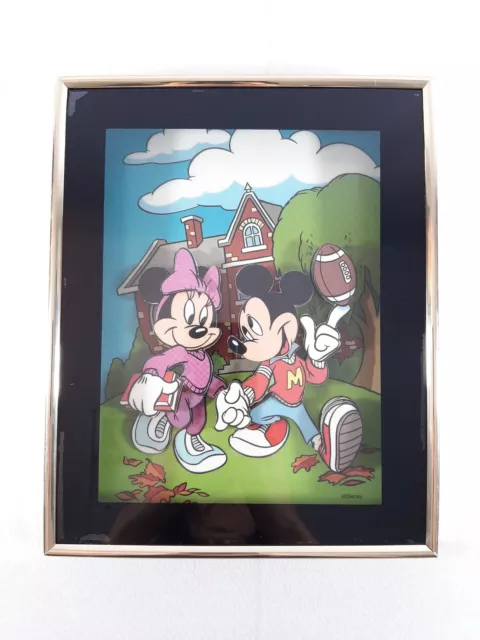 Disney Mickey & Minnie 3D Art Print Wall Picture with Frame