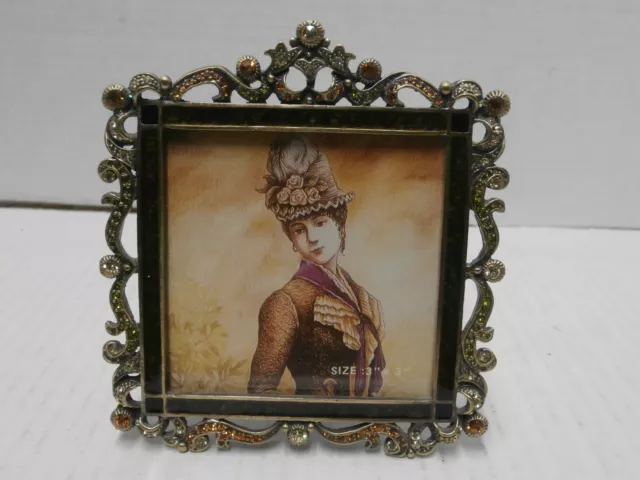 Tizo Jeweled 3" x 3" Picture / Photo Frame - s4b