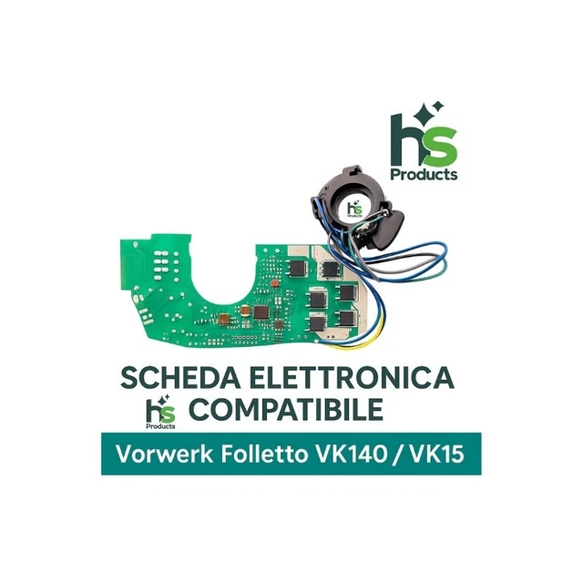 Scheda Elettronica Originale Per Testata Folletto VK140 / VK150, Ricambio Vorwerk, Potenza 900W, Con Sacchetti Omaggio