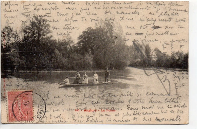 ANGLURE- Marne - CPA 51 - la pointe - ballade en barque