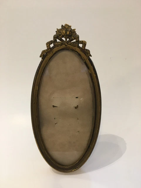 Antique Brass Table Easel Frame, French Style