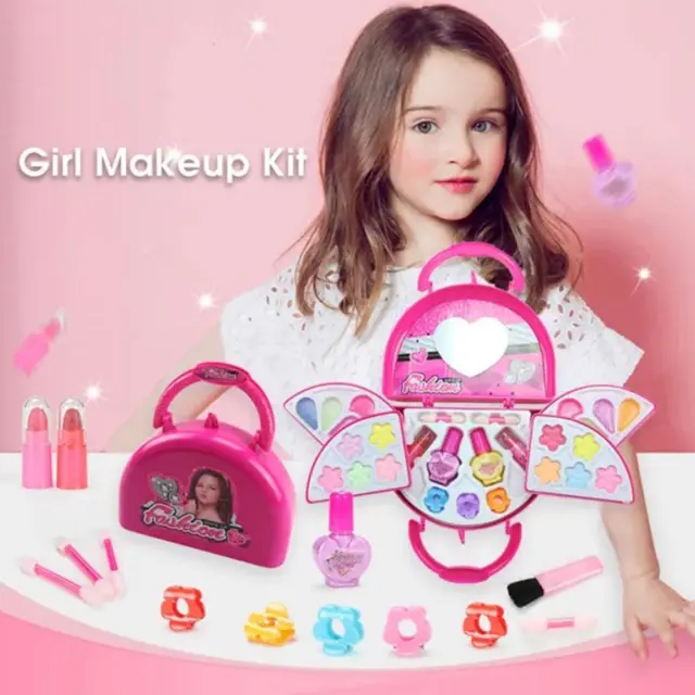 Girls Makeup Kit for Kids, Non Toxic Washable Mermaid Makeup, Kids Makeup Sets for Girls 5-8,Mermaid Toys for Girls 4-6 8-10, Real Make Up for