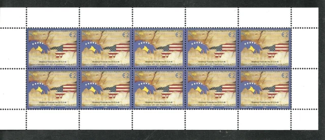 KOSOVO 2009.Kosovos Freundschaft mit den USA BLATT postfrisch