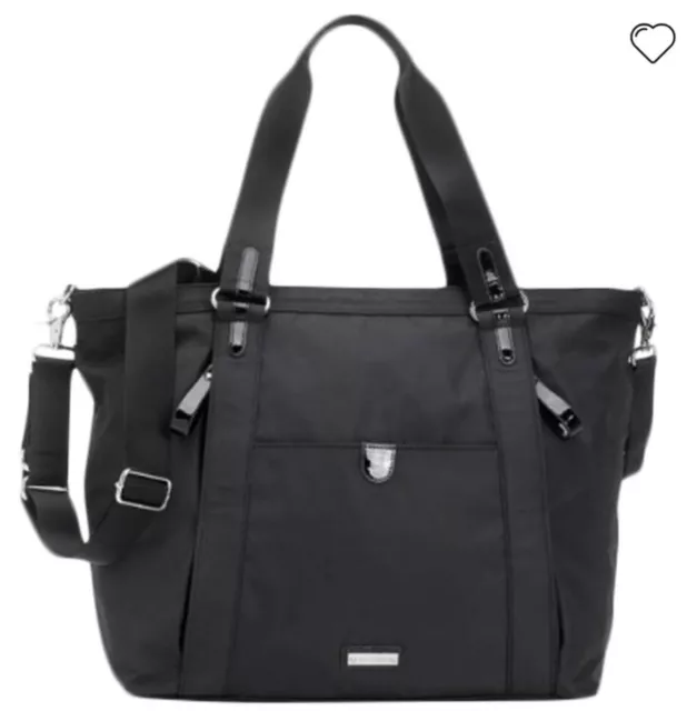 StorkSak Cleo Diaper Bag Black Lightweight Water Resistant (Used)