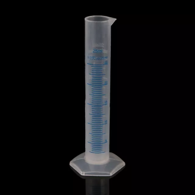 25mL Measuring Cylinder Laboratory Test Graduated Liquid Trial Tube Jar Tool New