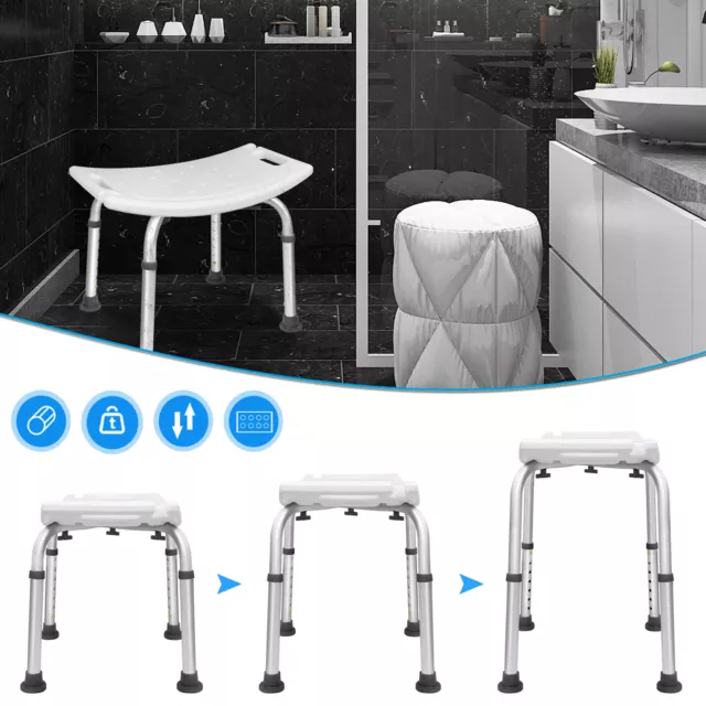 Taburete de ducha ajustable en altura taburete de baño 136 kg asiento de ducha baño silla de baño silla de ducha #