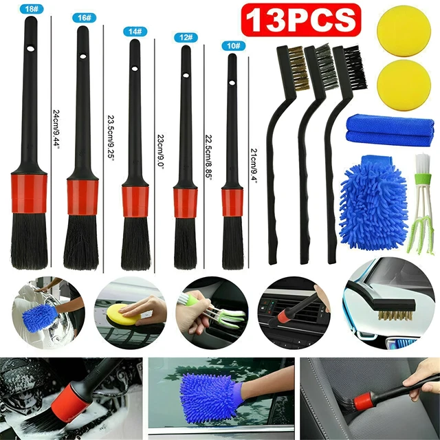 thumbnail image 2 of SATC 9-Piece Car Detailing Brush Set – Interior, Wheels, Valet Pro Cleaning Kit 2 of 6