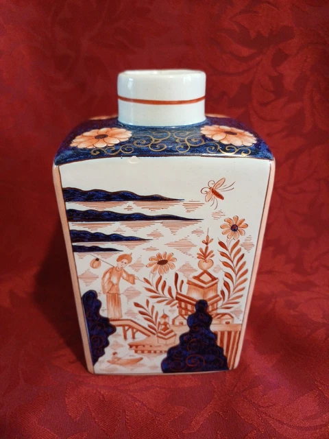 Antique Dutch Delft Pieter Kocx Imari Tea Caddy 3