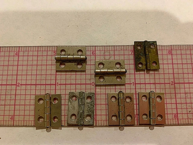 New old stock  Steel Hinges Lot of 7 Cabinet Hardware