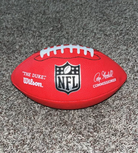 Wilson “THE DUKE” NFL Roger Goodell Commissioner Mini Red Football 8"