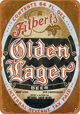 Metal Sign - Filbert's Olden Lager Beer -- Vintage Look