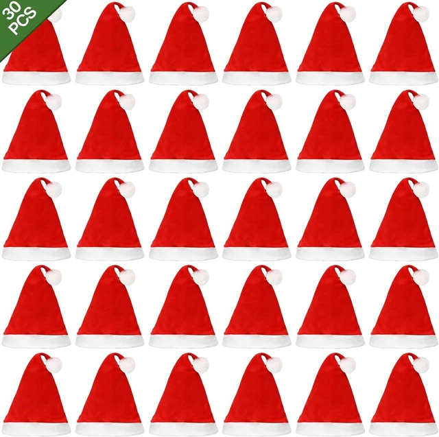 MULEVIP Cappello di Natale Set da 30 Pezzi Babbo Natale,Cappello...