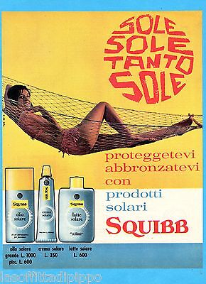 Quattror963-Pubblicita'/Advertising-1963- Squibb - Prodotti Solari