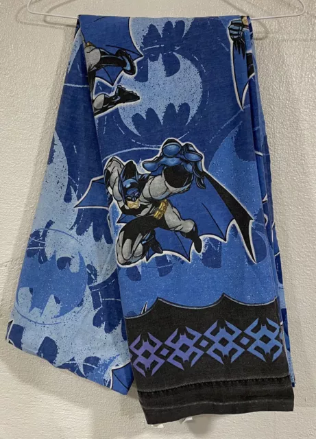 Ropa de cama plana vintage de DC Comics de Batman azul franco