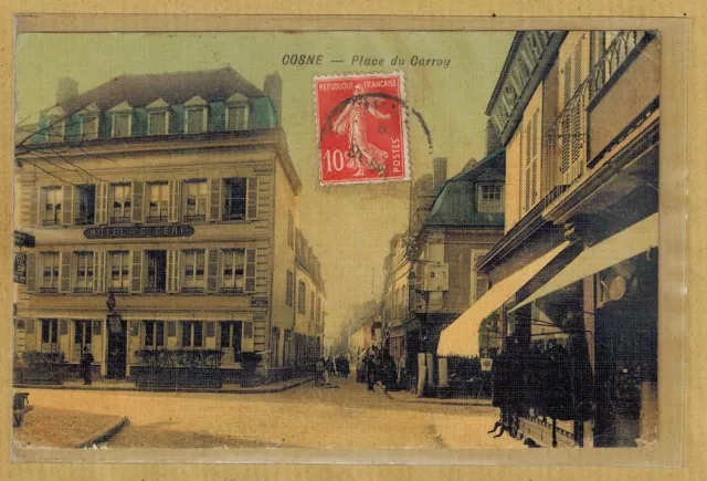 Cpa Cosne - Place du Carroy - Hotel du Grand Cerf as is tp0317