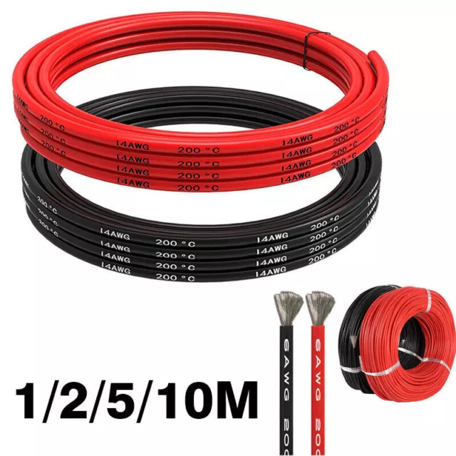 16/12/10/8/6AWG Length 1-10m Silicone Insulated Wire Cable Heat Resistant