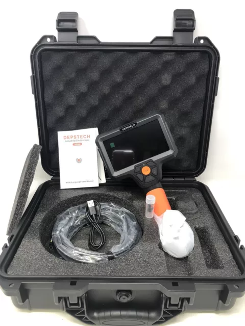DEPSTECH Triple Lens Borescope 5'' IPS Screen Inspection Camera 1080P HD