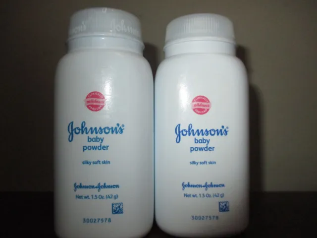 2x Johnson's Baby Powder Original Paraben Free Talc 1.5 Oz Small Travel Size
