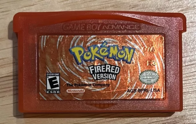 Nintendo Game Boy Advance GBA Pokemon Fire Red Authentic Cartridge Only Tested