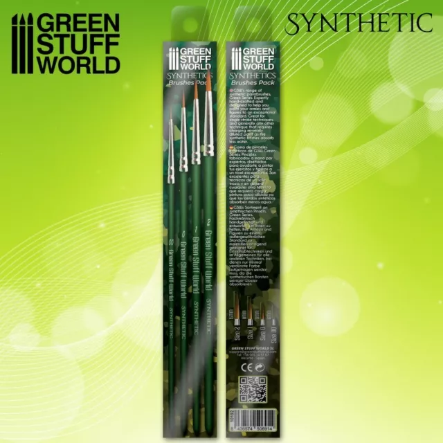GREEN SERIES Set Pinceles Sinteticos-Ergonomicos pintar ejercitos warhammer 40K 3