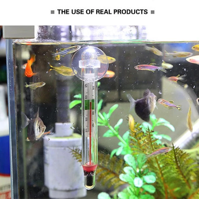 Termometro Acquario Galleggiante Mini Serbatoio Pesci Vetro Misuratore Temperatura Aspirapolvere