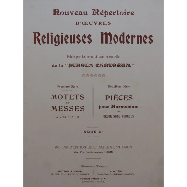 SAINT-REQUIER L. Petite Cantate pour Noël Chant Orgue ou Harmonium 1913