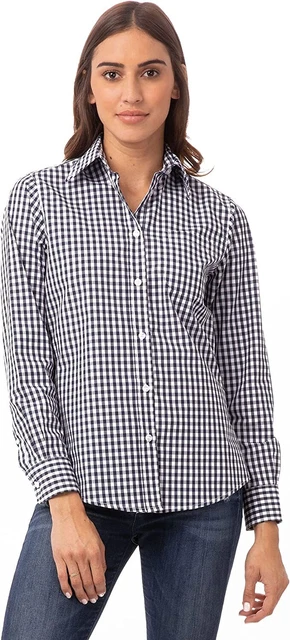 Chef Works Women's Gingham Dress Shirt