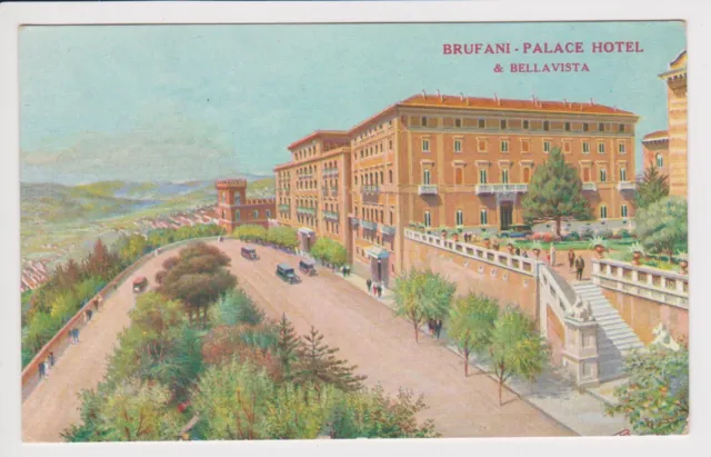 Antica Cartolina Di Perugia Litografica - Albergo Brufani Palace Hotel Pic.form.
