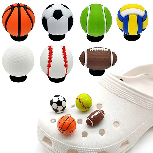7 STÜCKE  3D Ballloch SchuhanhäNger DIY Passende Schuekoration  Tennis So5512